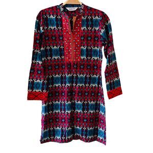 Biba Multicolored Printed Kaftan Tunic Size EU 32 NWT